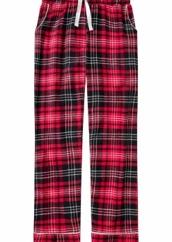 Discount Gewebte Pyjamahose aus Flanell Damen Wäsche·Nachtwäsche|Nachtwäsche