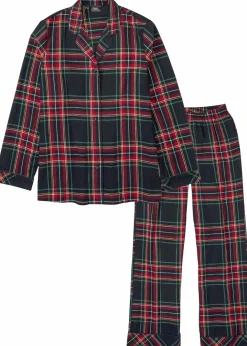 Gewebter Flanell Pyjama Damen Wäsche·Nachtwäsche|Nachtwäsche