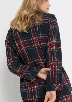 Gewebter Flanell Pyjama Damen Wäsche·Nachtwäsche|Nachtwäsche