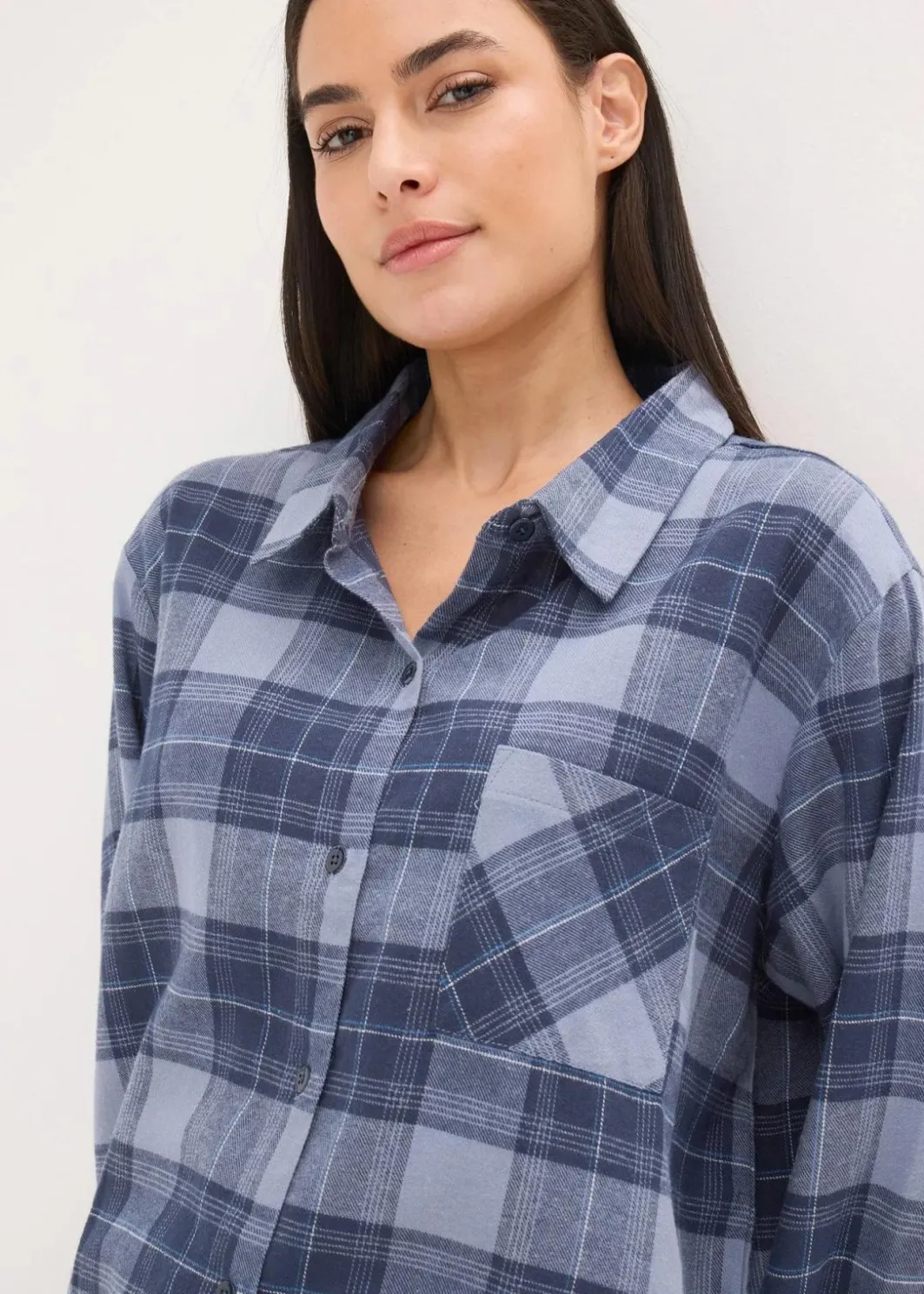 Damen bonprix Wäsche·Nachtwäsche|Nachtwäsche|Gewebter Flanell Pyjama