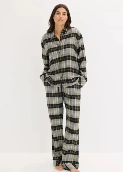 Hot Gewebter Flanell Pyjama Damen Wäsche·Nachtwäsche|Nachtwäsche