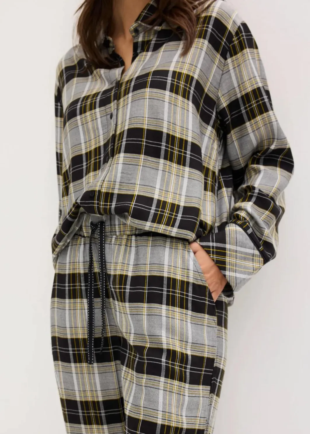 Hot Gewebter Flanell Pyjama Damen Wäsche·Nachtwäsche|Nachtwäsche