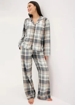 Outlet Gewebter Flanell Pyjama mit Glitzergarn und Geschenktasche Damen Wäsche·Nachtwäsche|Nachtwäsche