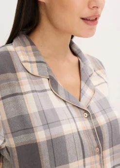 Outlet Gewebter Flanell Pyjama mit Glitzergarn und Geschenktasche Damen Wäsche·Nachtwäsche|Nachtwäsche