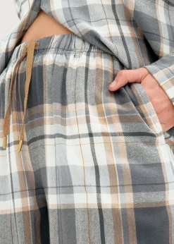 Outlet Gewebter Flanell Pyjama mit Glitzergarn und Geschenktasche Damen Wäsche·Nachtwäsche|Nachtwäsche