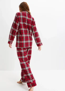Online Gewebter Pyjama aus Flanell Damen Wäsche·Nachtwäsche|Nachtwäsche