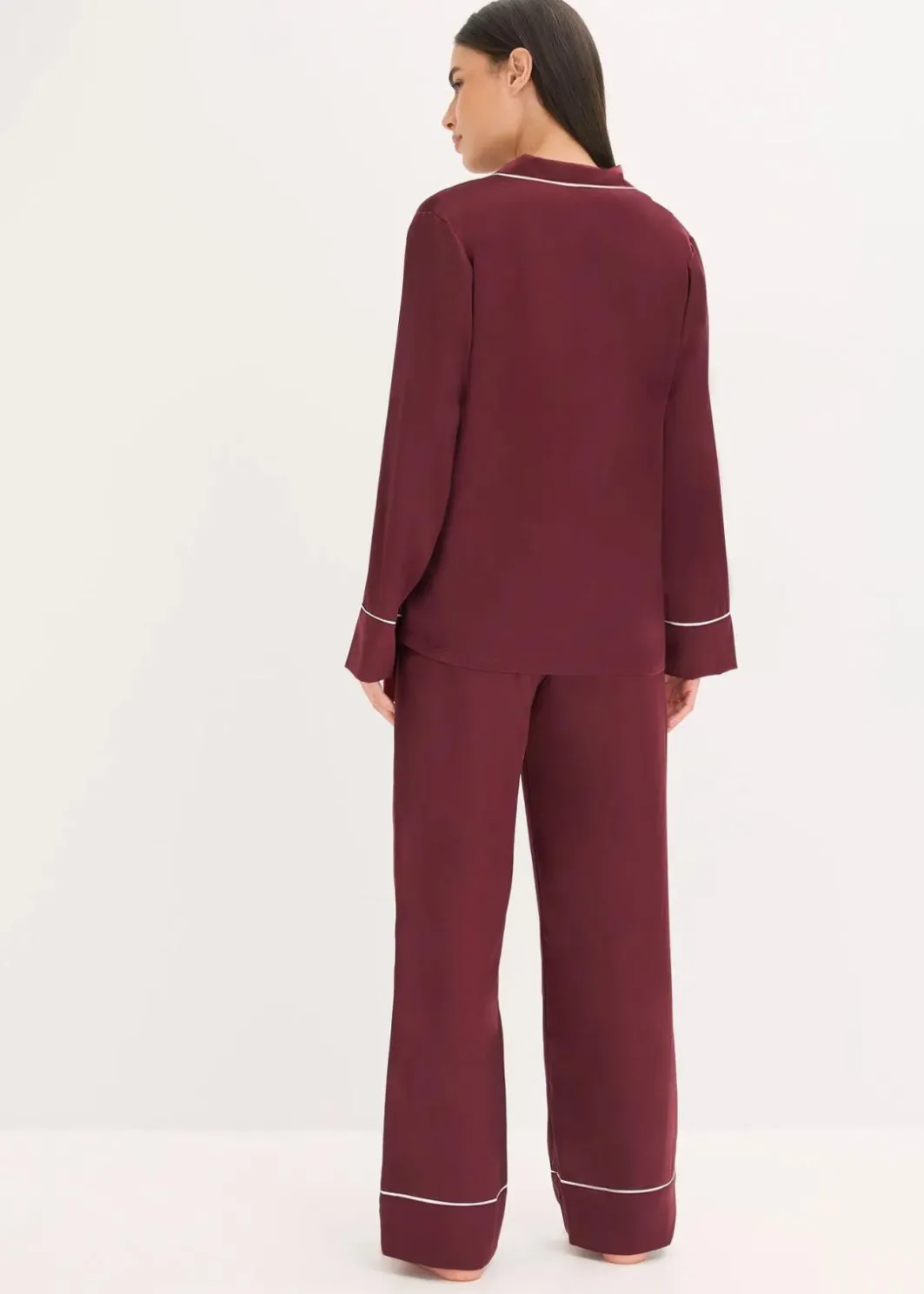 Sale Gewebter Pyjama aus glänzendem Satin Damen Wäsche·Nachtwäsche|Nachtwäsche
