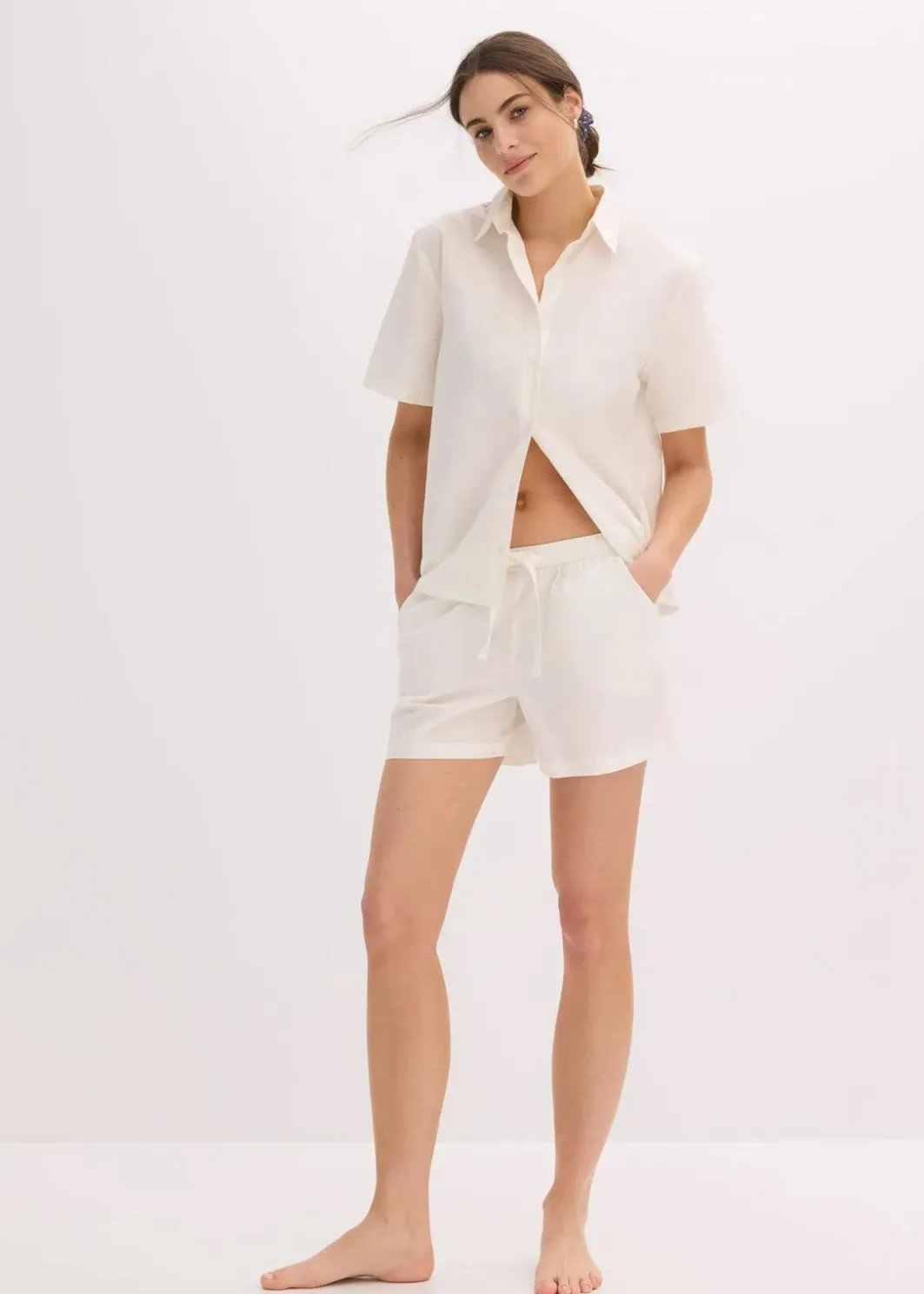 Gewebter Shorty aus reiner Baumwolle Damen Wäsche·Basics|Wäsche·Nachtwäsche