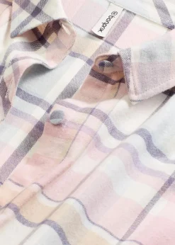 Damen bonprix Wäsche·Nachtwäsche|Nachtwäsche|Gewebtes Nachthemd aus Flanell mit Knopfleiste