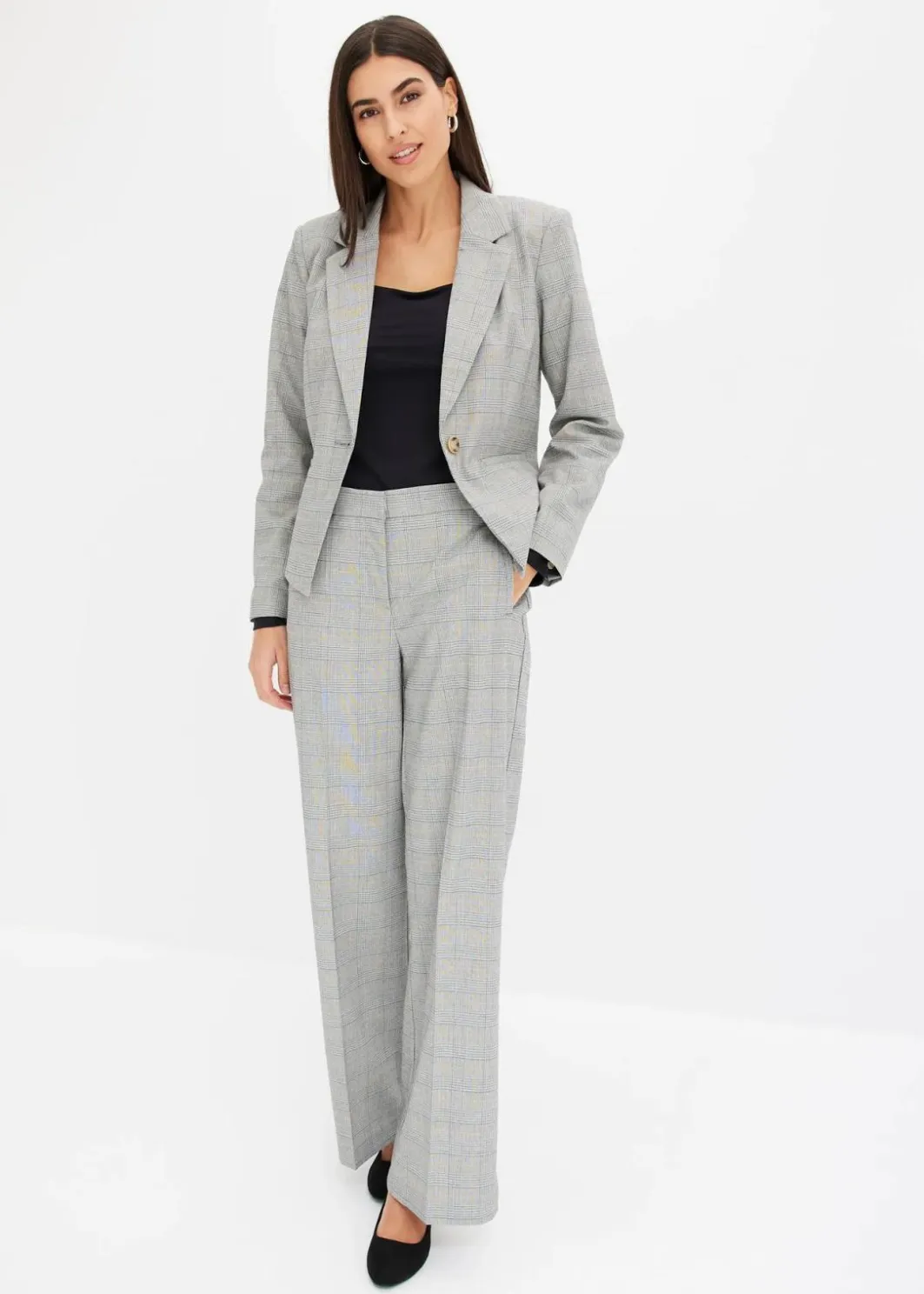 Damen bonprix Blazer|Bekleidung·Basics|Glencheck Blazer