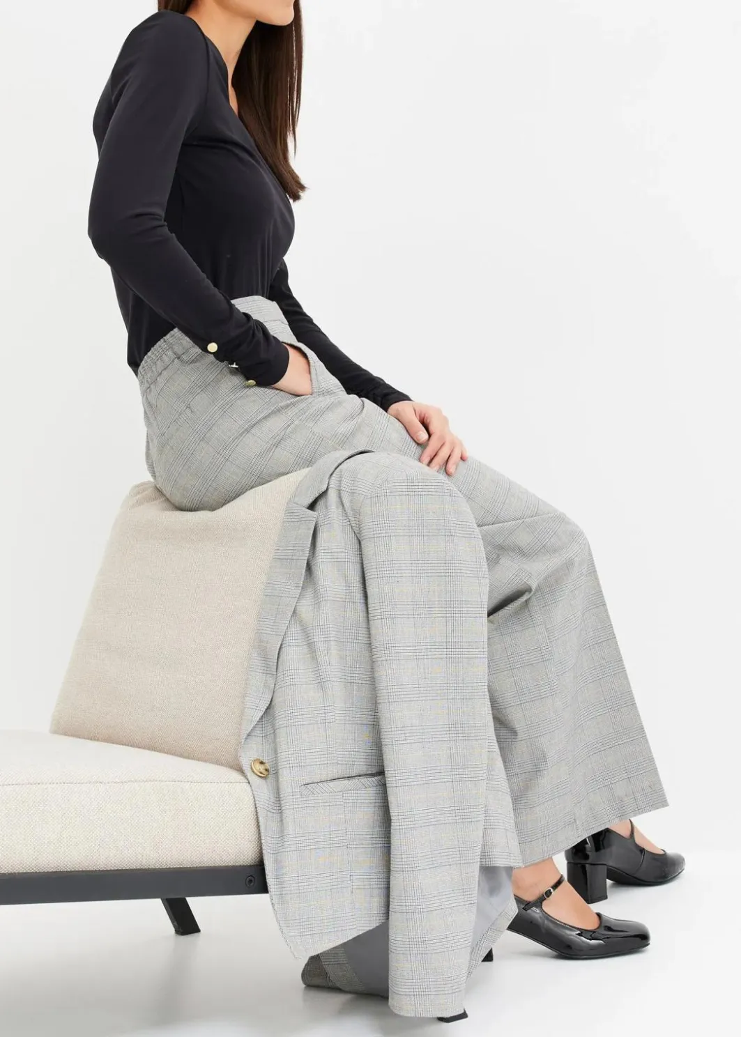 Damen bonprix Blazer|Bekleidung·Basics|Glencheck Blazer