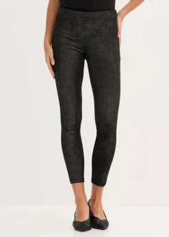 Damen bonprix Hosen|Bekleidung·Kleider|Glitzer Leggings aus Samt