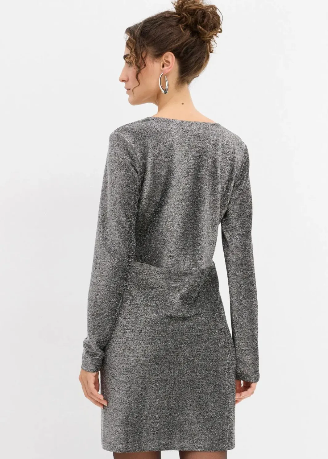 Outlet Glitzerndes Minikleid mit Schleifendetail Damen Bekleidung·Pullover & Strickjacken|Kleider