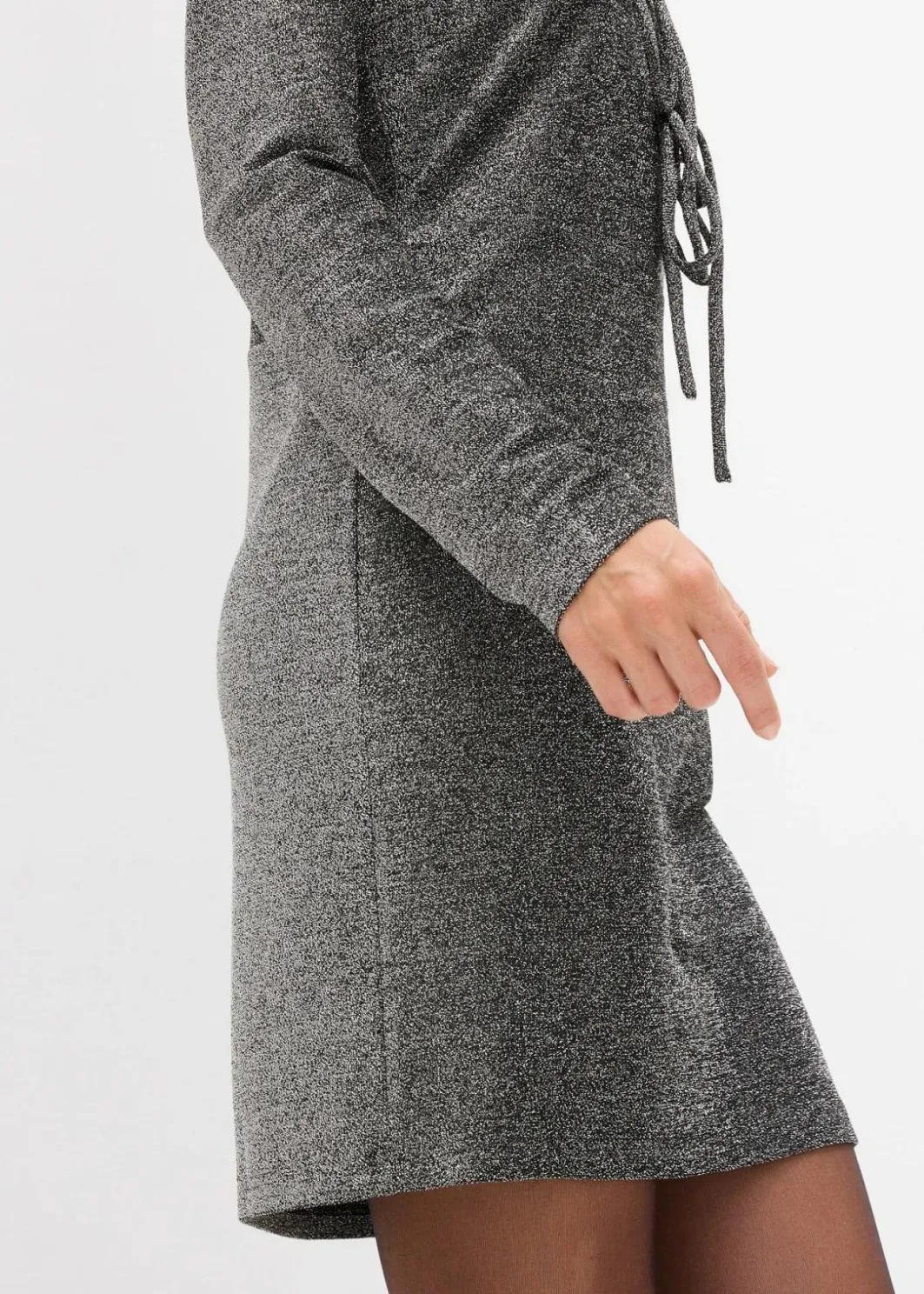 Outlet Glitzerndes Minikleid mit Schleifendetail Damen Bekleidung·Pullover & Strickjacken|Kleider