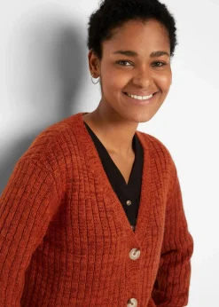 Damen bonprix Bekleidung·Umstandsmode|Bekleidung·Jeans|Grobe Strickjacke mit recycelter Baumwolle