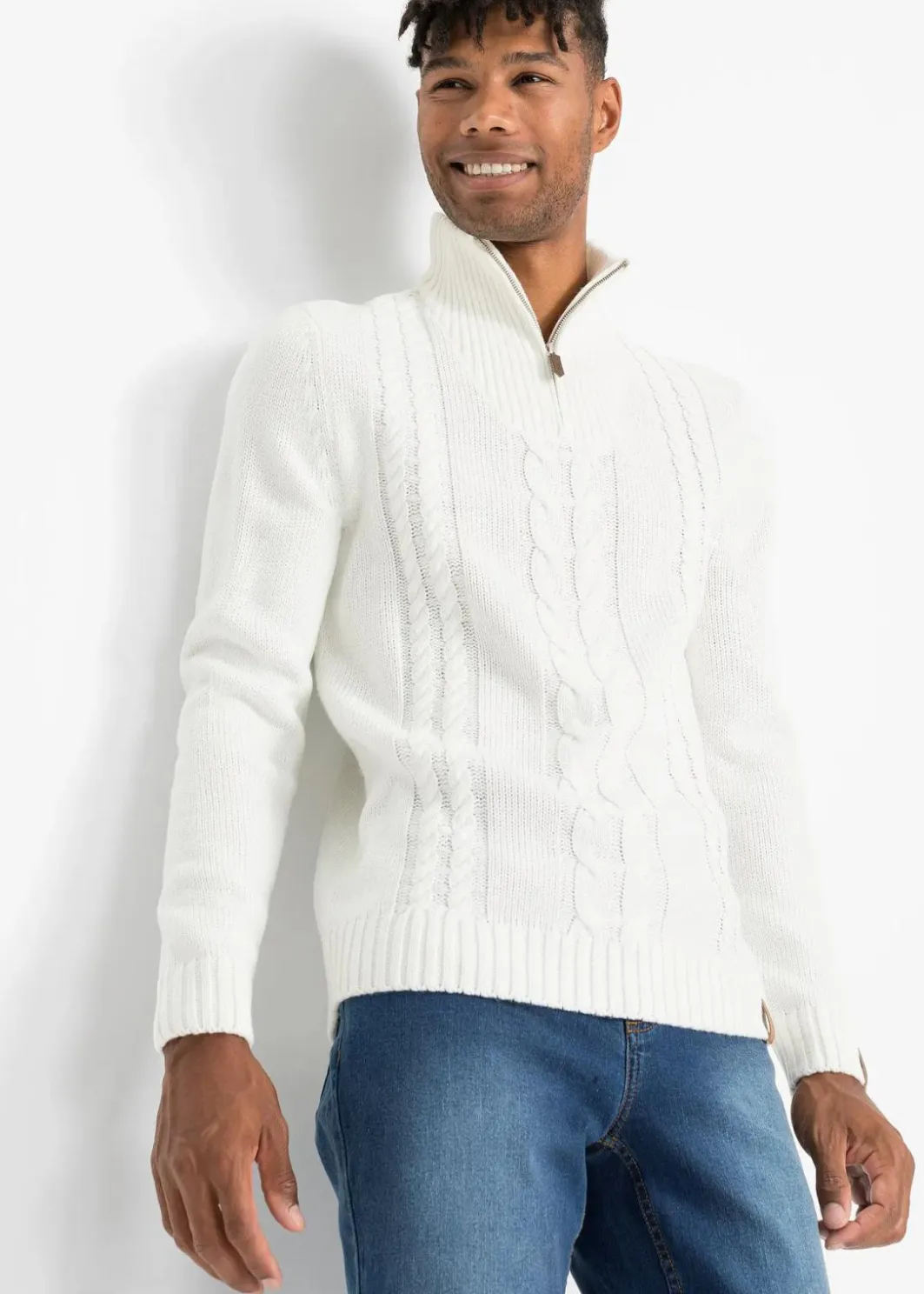 Online Grobstrick Troyer Pullover mit Zopfmuster Herren Pullover & Strickjacken|Basics