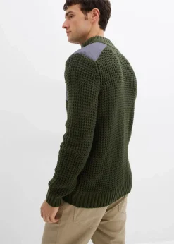 New Grobstrick Troyer Pullover mit Web-Besatz Herren Pullover & Strickjacken|Große Größen