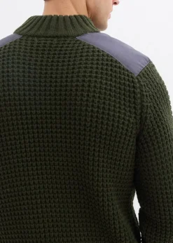 New Grobstrick Troyer Pullover mit Web-Besatz Herren Pullover & Strickjacken|Große Größen
