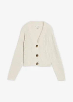 Damen bonprix Bekleidung·Umstandsmode|Strickmode|Grobstrickjacke aus reiner Baumwolle