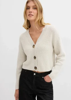 Damen bonprix Bekleidung·Umstandsmode|Strickmode|Grobstrickjacke aus reiner Baumwolle