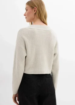 Damen bonprix Bekleidung·Umstandsmode|Strickmode|Grobstrickjacke aus reiner Baumwolle
