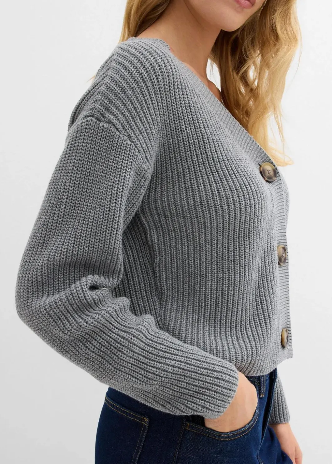 Online Grobstrickjacke aus reiner Baumwolle Damen Bekleidung·Umstandsmode|Strickmode