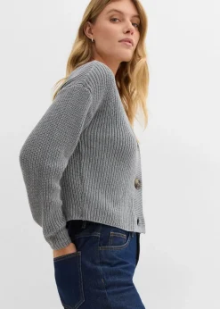Online Grobstrickjacke aus reiner Baumwolle Damen Bekleidung·Umstandsmode|Strickmode