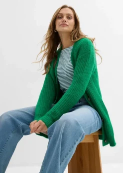 Damen bonprix Bekleidung·Jeans|Pullover & Strickjacken|Grobstrickjacke aus weichem Wollmix