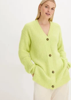 Damen bonprix Bekleidung·Jeans|Pullover & Strickjacken|Grobstrickjacke aus weichem Wollmix