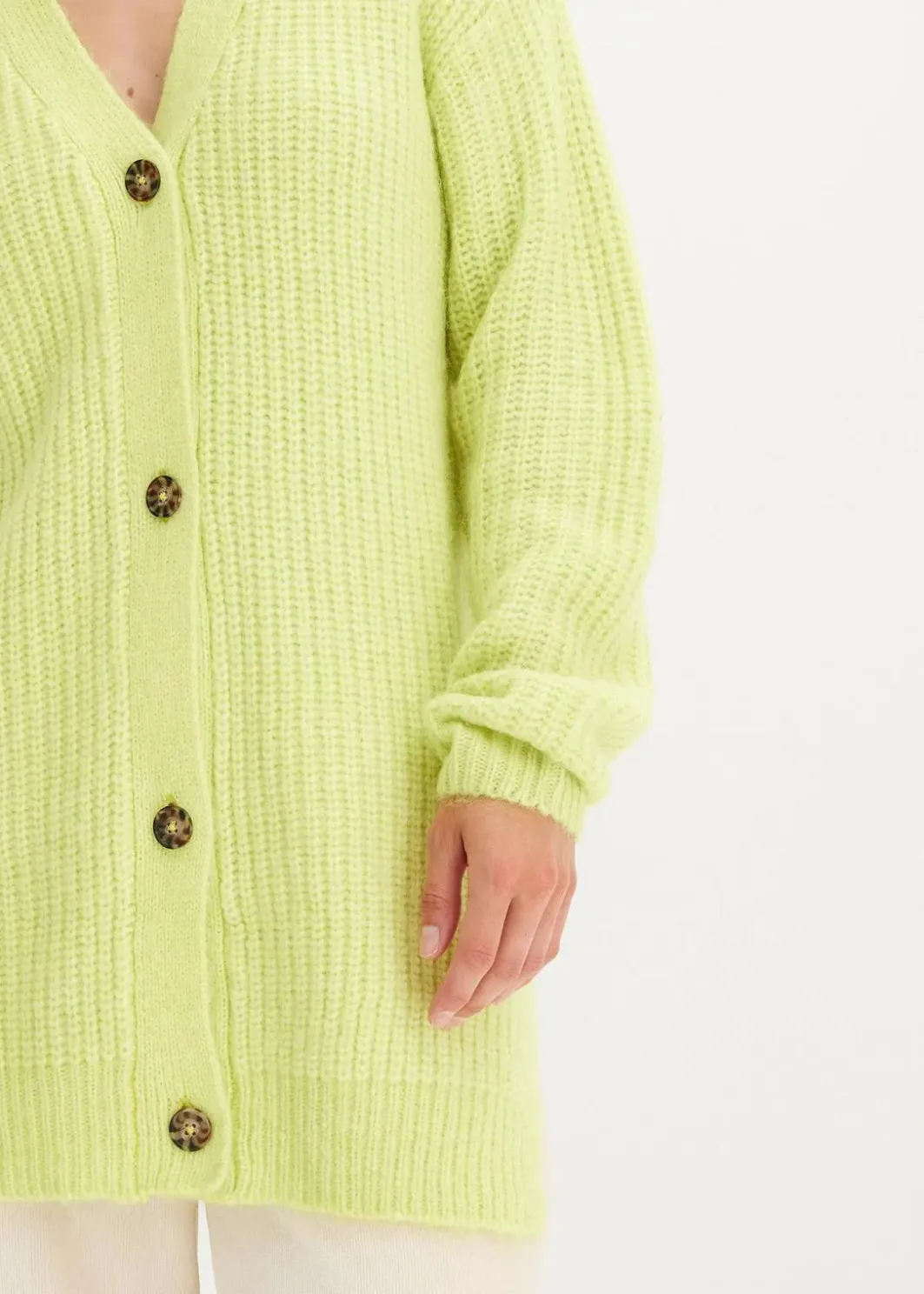 Damen bonprix Bekleidung·Jeans|Pullover & Strickjacken|Grobstrickjacke aus weichem Wollmix