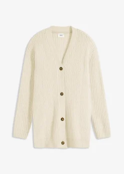 Damen bonprix Bekleidung·Jeans|Pullover & Strickjacken|Grobstrickjacke aus weichem Wollmix