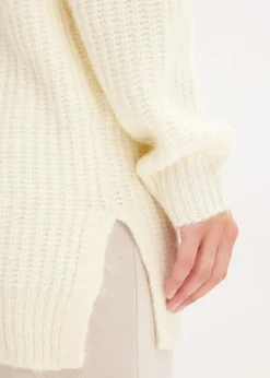 Damen bonprix Bekleidung·Jeans|Pullover & Strickjacken|Grobstrickjacke aus weichem Wollmix