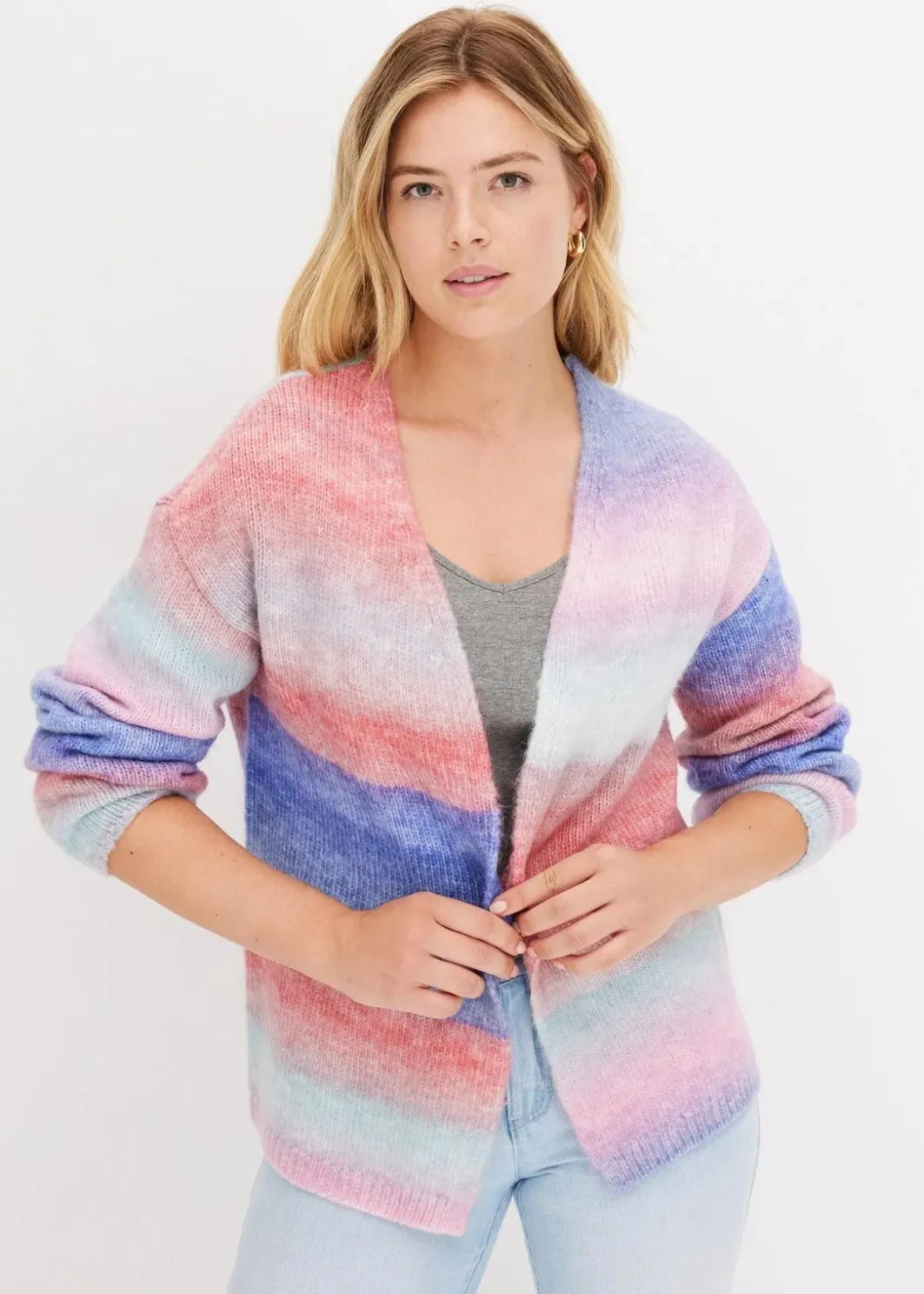 Outlet Grobstrickjacke aus weichem Woll-Mix Damen Bekleidung·Umstandsmode|Strickmode