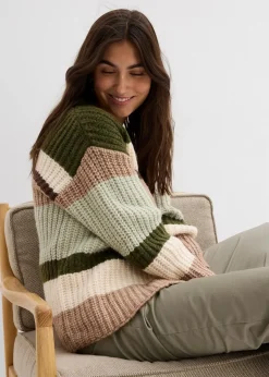 Outlet Grobstrickjacke mit Farbverlauf Damen Pullover & Strickjacken|Strickmode