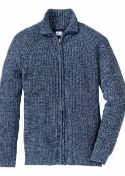 Herren bonprix Große Größen|Pullover & Strickjacken|Grobstrickjacke mit Rippstruktur aus weichem Baumwollmix