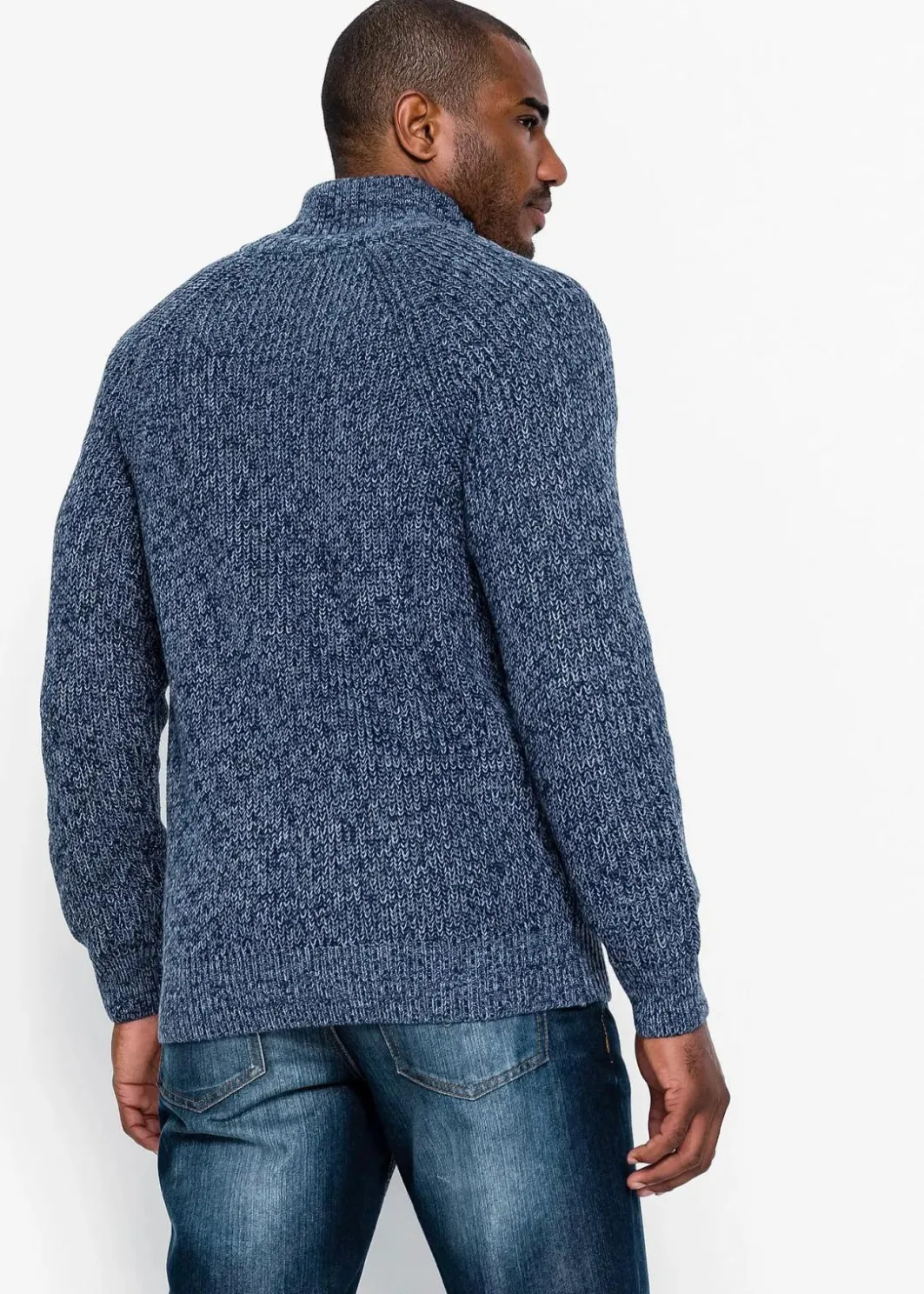 Herren bonprix Große Größen|Pullover & Strickjacken|Grobstrickjacke mit Rippstruktur aus weichem Baumwollmix