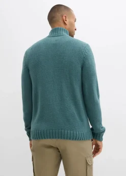 Outlet Grobstrickjacke mit Zopfmuster Herren Große Größen|Pullover & Strickjacken
