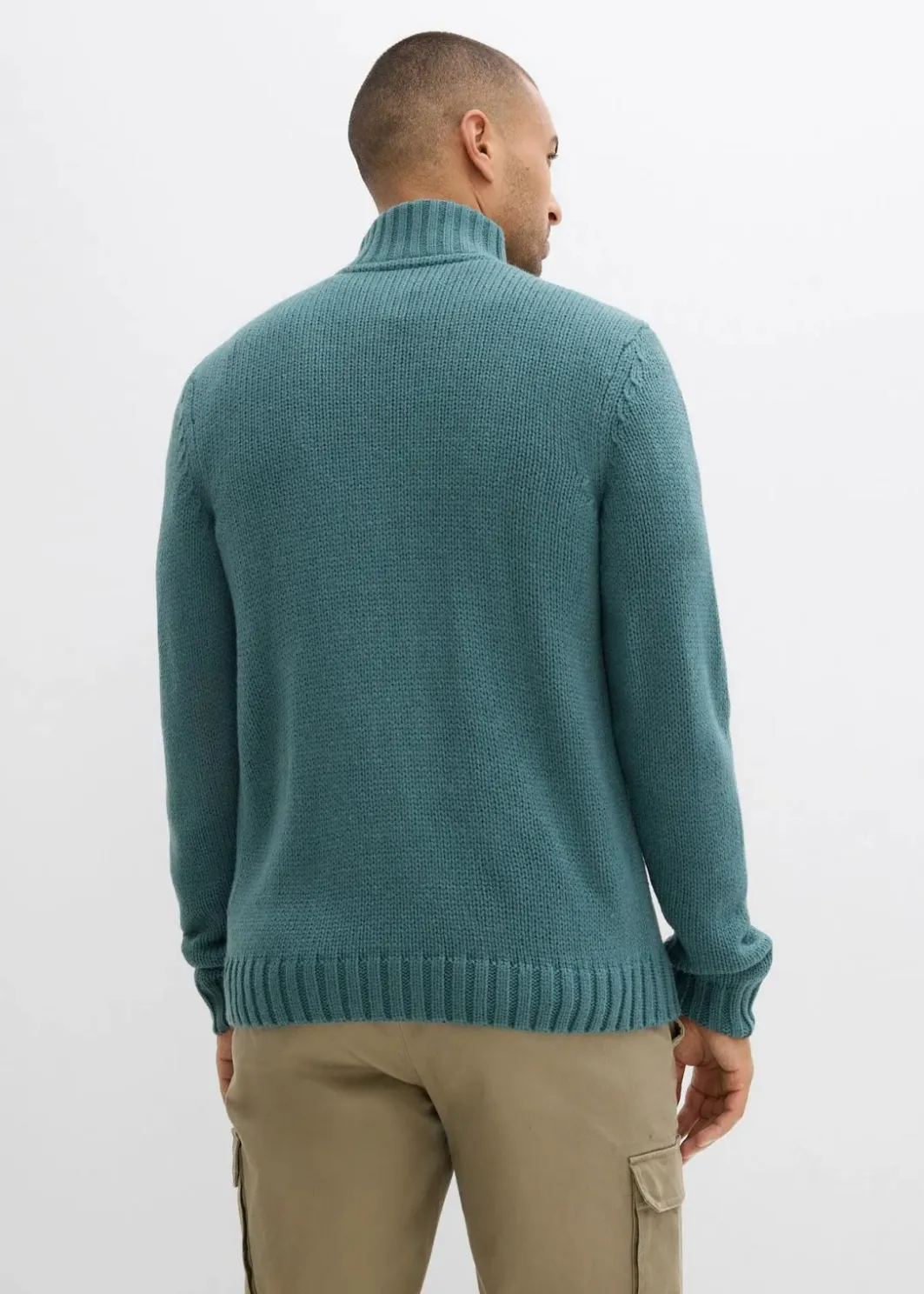 Outlet Grobstrickjacke mit Zopfmuster Herren Große Größen|Pullover & Strickjacken