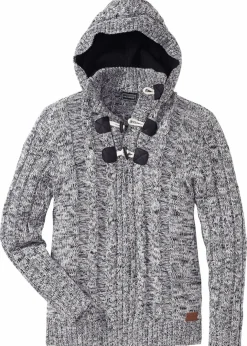 Clearance Grobstrick-Kapuzenpullover mit Baumwolle Herren Pullover & Strickjacken|Große Größen