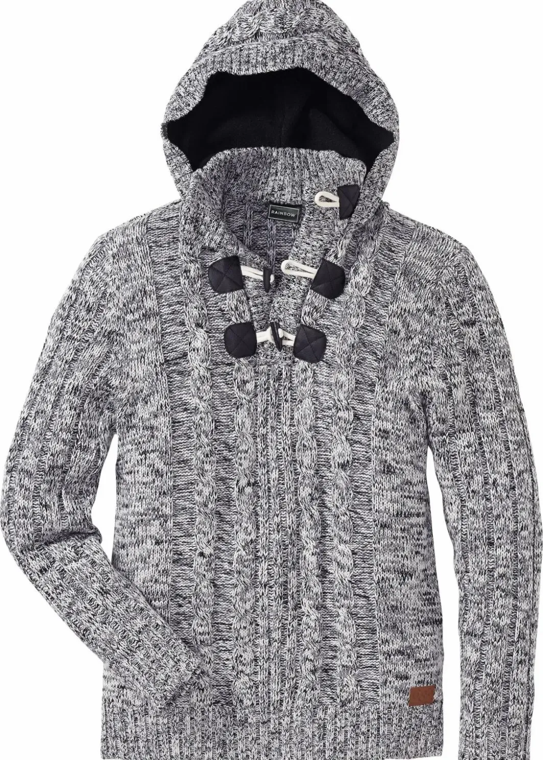 Clearance Grobstrick-Kapuzenpullover mit Baumwolle Herren Pullover & Strickjacken|Große Größen