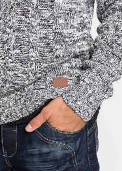 Clearance Grobstrick-Kapuzenpullover mit Baumwolle Herren Pullover & Strickjacken|Große Größen