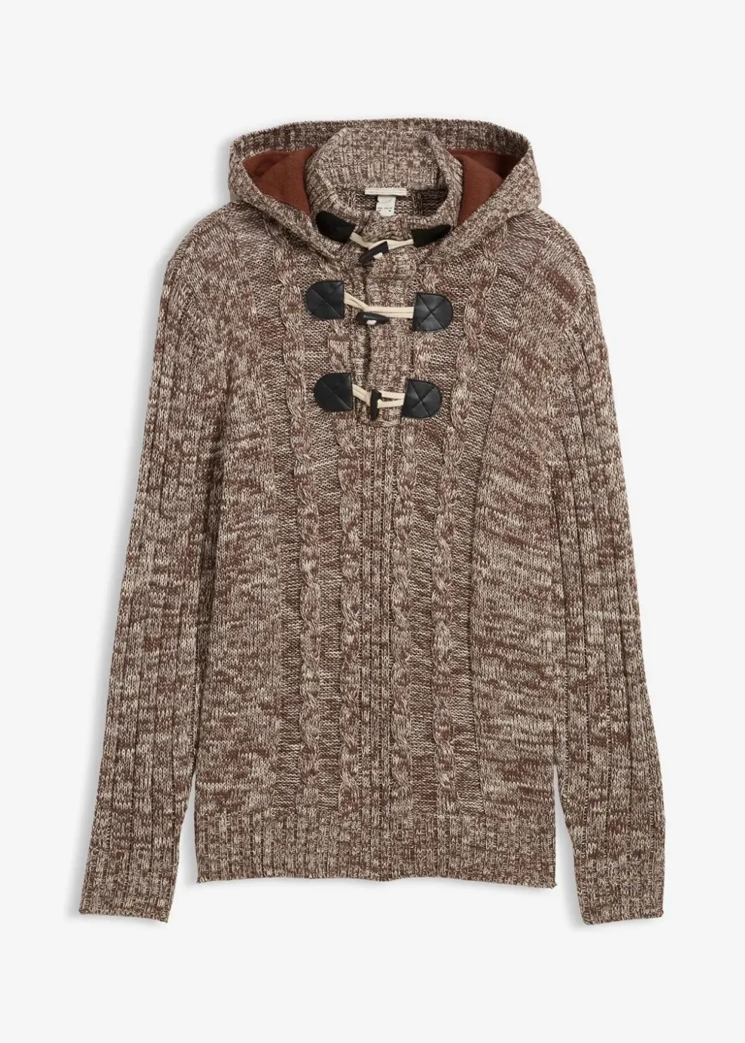 Clearance Grobstrick-Kapuzenpullover mit Baumwolle Herren Große Größen|Pullover & Strickjacken