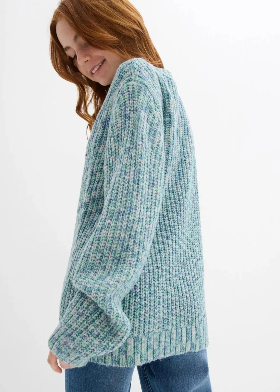 Kinder bonprix Mädchen 9-16 Jahre·Sweat & Strick|Grobstrick-Pullover