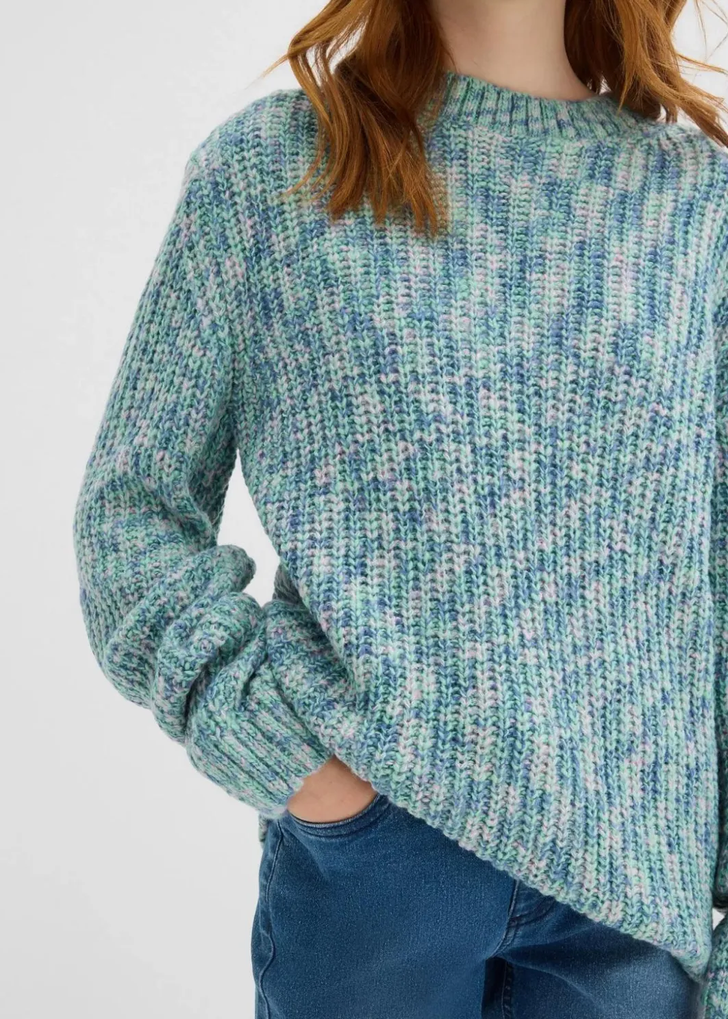 Kinder bonprix Mädchen 9-16 Jahre·Sweat & Strick|Grobstrick-Pullover