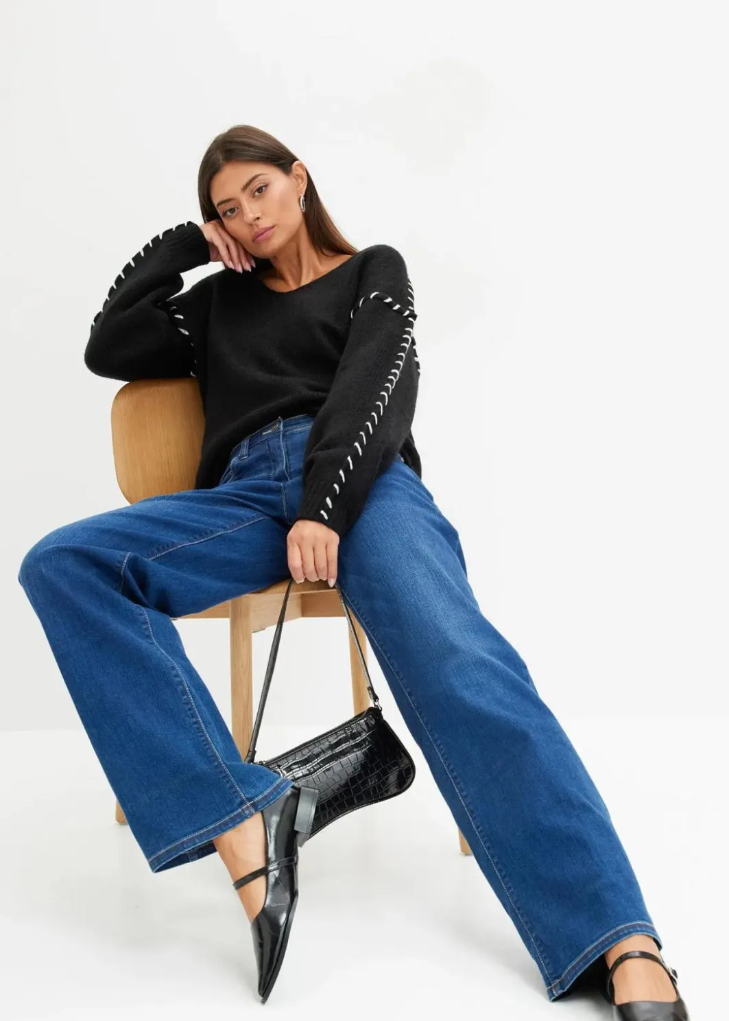 Damen bonprix Bekleidung·Umstandsmode|Bekleidung·Jeans|Grobstrick-Pullover