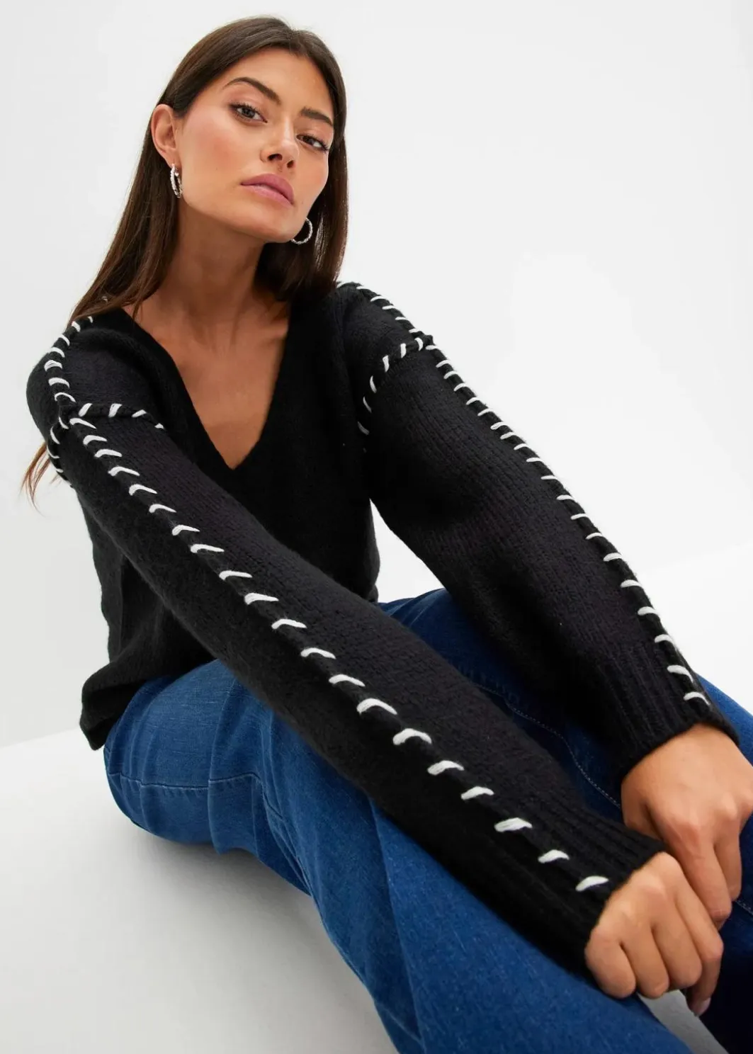 Damen bonprix Bekleidung·Umstandsmode|Bekleidung·Jeans|Grobstrick-Pullover