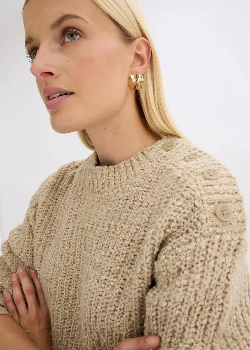 Damen bonprix Bekleidung·Umstandsmode|Bekleidung·Jeans|Grobstrick-Pullover