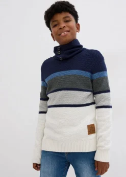 Kinder bonprix Jungen 9-16 Jahre·Sweat & Strick|Grobstrick-Pullover aus reiner Baumwolle