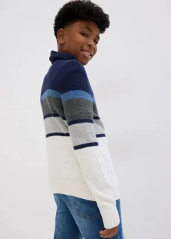 Kinder bonprix Jungen 9-16 Jahre·Sweat & Strick|Grobstrick-Pullover aus reiner Baumwolle