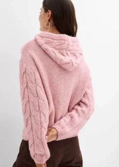 Damen bonprix Strickmode|Pullover & Strickjacken|Grobstrick-Pullover aus weichem Woll-Mix